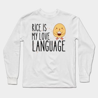 rice is my love language Long Sleeve T-Shirt